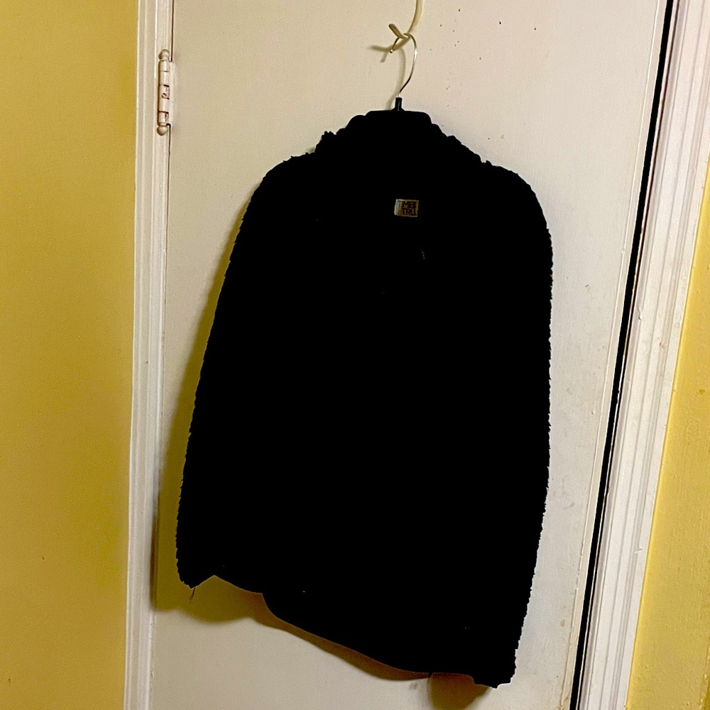 women’s black sweater jacket